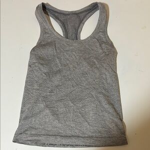Lululemon Athletica Gray Fitted Sleeveless Tank Top
